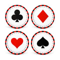 Whaline 40 Pcs Casino Party Paper Plates for Las Vegas Themed Party Supplies Poker Event Game Disposable Plates 4 Designs Tableware for Casino Night Birthday Poker Club Supplies Table Decor, 9 In
