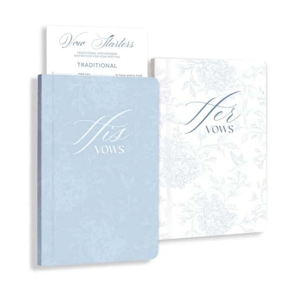 Set of 2 Wedding Vow Books, Vow Books His and Hers, Wedding Essentials