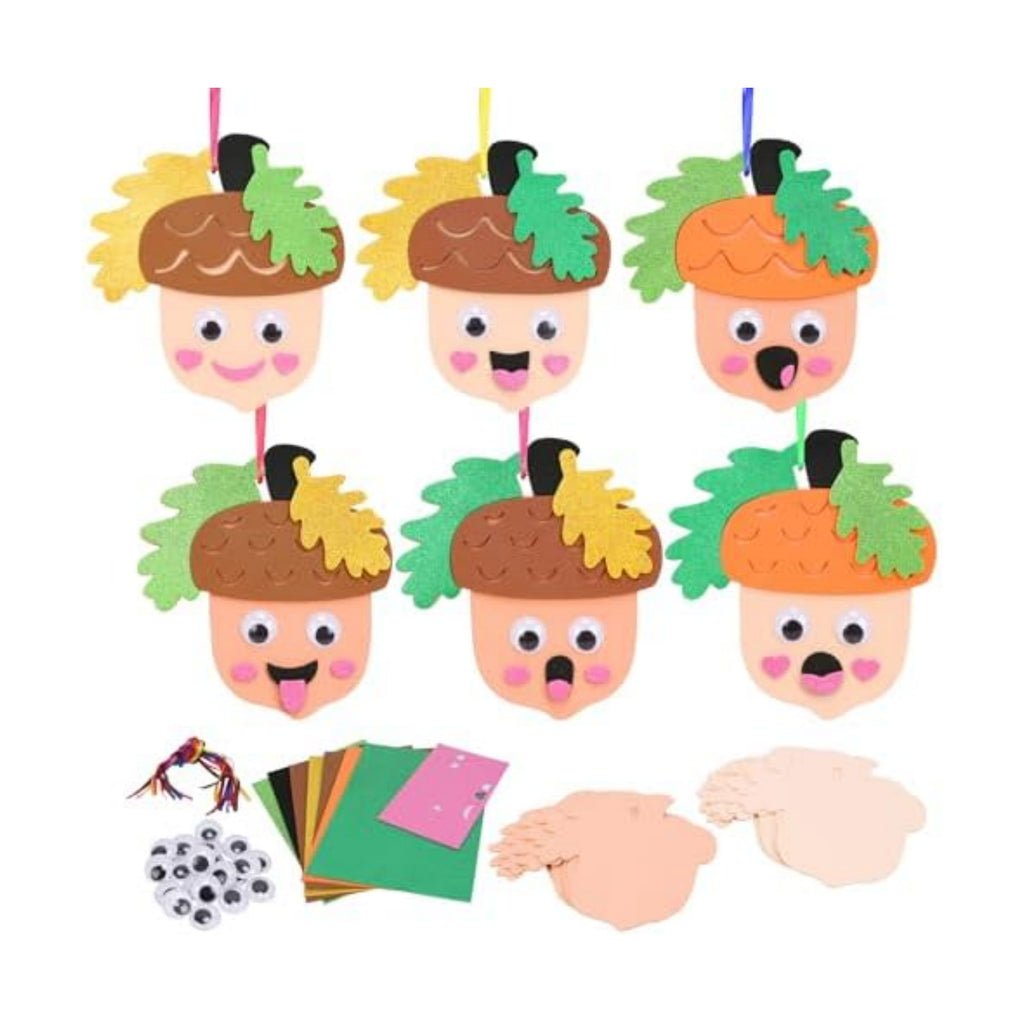 Fennoral 12 Pack Fall Crafts for Kids Make You Hazelnut Foam Stickers DIY Autumn Art and Craft for Boys Girls Party Supply Art Activities Birthday Gifts Fall Thanksgiving Decoration