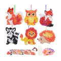 Fennoral 12 Pack Fall Craft Kit for Kids Make You Own Fall Animals Poke in Art Kit Fall Arts and Crafts DIY for Kids Boys Girls Party Supplies Thanksgiving Autumn Decoration
