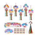 Fennoral 12 Pack Clown Craft Kit for Kids Make You Own Carnival Circus Poke in Art Craft Kits DIY Carnival Creative Activity Birthday Party Decoration