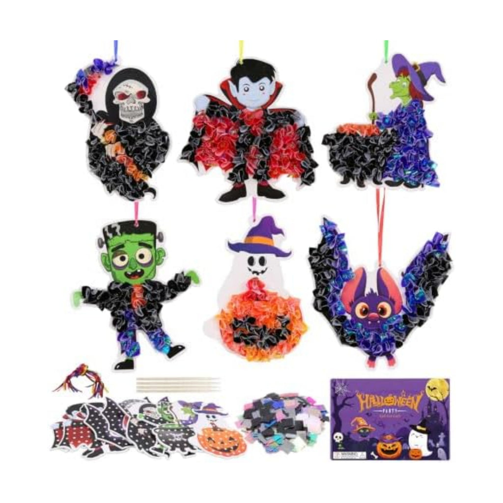 Fennoral 12 Pack Halloween Craft Kit for Kids Make You Own Poke in Arts and Crafts DIY for Kids Boys Girls Party Supplies Halloween Decoration