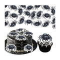 60 PCS Edible Halloween Spider Cupcake Toppers Wafer Paper Black Horror Spider Cupcake Picks Edible Halloween Party Decorations for Baby Shower Birthday Party Cake Food Decorations Supplies