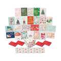 Sweetzer & Orange Boxed Christmas Cards Set – 100 Holiday Cards with Envelopes & Sealing Stickers – 25 Unique Designs with Gold Foil & Short Greetings – Bulk Assorted Christmas Greeting Cards