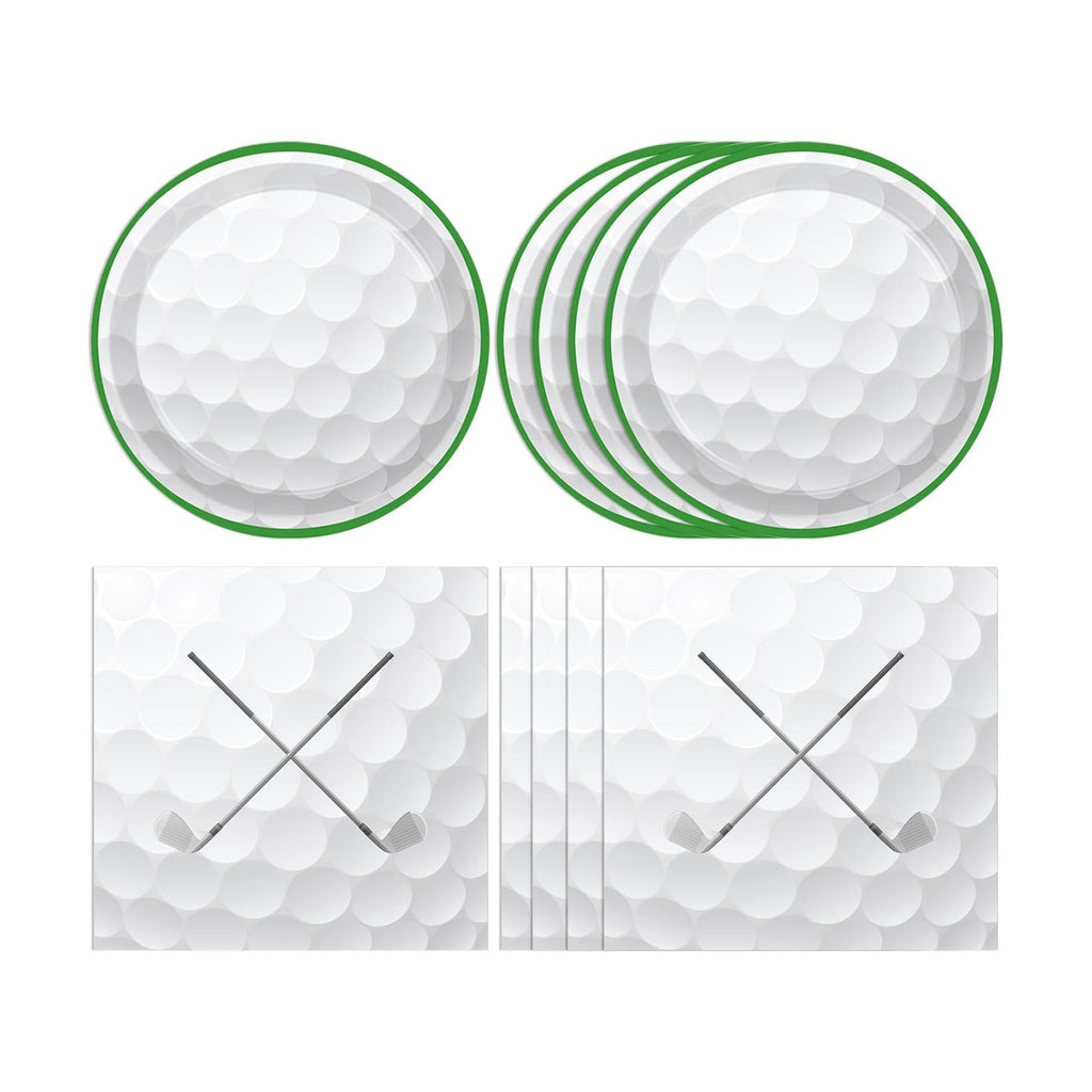 40 PCS Golf Party Decorations,Fun Golf Party Supplies Set Include Disposable Paper Plates and Napkins,Golf Ball Sports Themed Decorations Sports Events Birthday Party Baby Shower,Serve 20