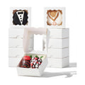 3.2x3.2x1.5 Inches 100PCS Chocolate Truffle Boxes Mini Bakery Boxes with Window for Cookies,Soap,Donut, Macaron,Brownie(White)