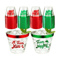 60Pcs Naughty or Nice Christmas Party Decorations Cups - 9Oz Naughty and Nice Christmas Red Green Disposable Plastic Drinking Cups for Xmas Wedding Thanksgiving Birthday Holiday Party Supplies
