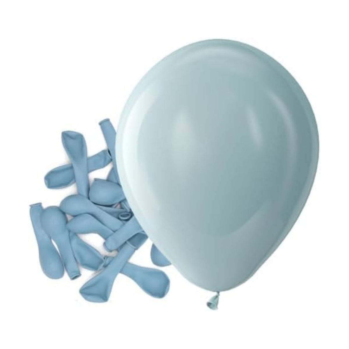 Bezente Dusty Blue Latex Matte Party Balloons 150 Pack 5 inch Small