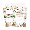 Halloween Party Invitations, Pumpkin Ghost Invites Cards With Envelopes, Fall Holiday Celebration Favors Supplies, 25pcs Invitation Card for Halloween Wedding Birthday Baby Shower -08