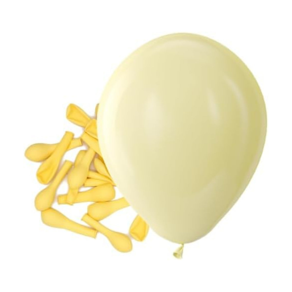 Bezente Pastel Yellow Latex Matte Party Balloons 150 Pack 5 inch Small