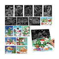 Marspark 24 Pcs Christmas Scratch Paper Xmas Scratch Crafts Bulk for Kids