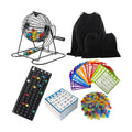 SEETOOOGAMES Deluxe Bingo Game Set - Metal Cage, 50 Bingo Cards, 500 Paper Sheets, 500 Chips, 75 Balls, Plastic Master Board - Great for Large Groups, Family Games Nights Parties (Round Cage)