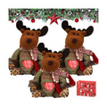 Yrcasu Christmas Gift Bags Zipper Design, Large Capacity Christmas Gift Bags, Reusable Christmass Gift Storage Bags - 3 Shapes (Snowman, Santa, Elk) for Chritmas Party Decor Candy and Gift (3Pcs C)