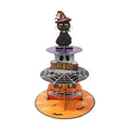 Halloween Cupcake Stand - 3 Tier Cupcake Tower Hhalloween Black Cat Pumpkin Ghost Decorations Dessert Holder for Table Display Party Decor