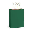 BagDream Medium Gift Bags with Handles 8x4.25x10.5 Forest Green 100Ct Bulk