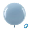 Bezente Dusty Blue Giant Latex Round Balloons 36 Inch 8 Pack