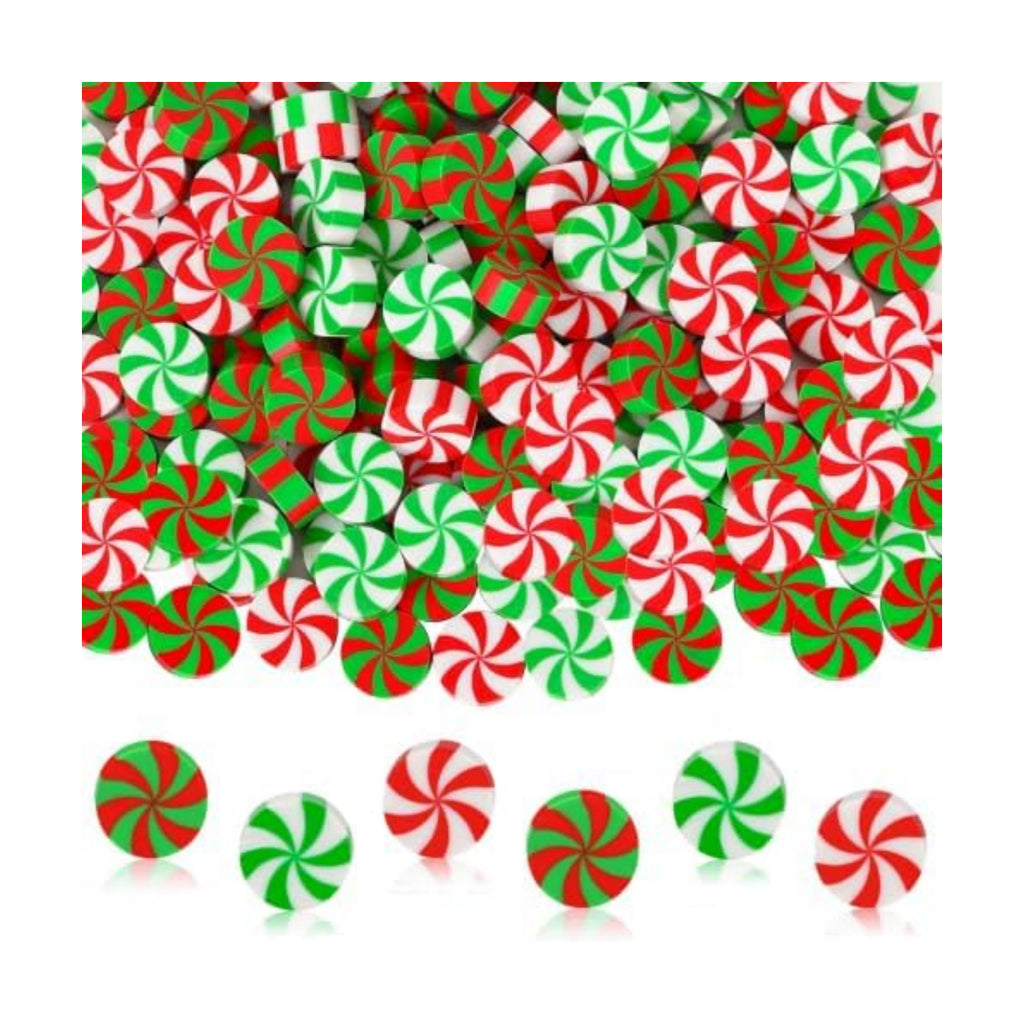 JUNEBRUSHS 150Pcs Christmas Erasers for Kids Bulk, Cute Mini Peppermint Candy Cane Pencil Erasers Novelty Holiday Erasers for Student Classroom Rewards Christmas Prizes Gifts Stocking Stuffers