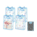 Capoda 24 Pack Winter Snowflake Gift Bags, Clear Plastic Party Favors