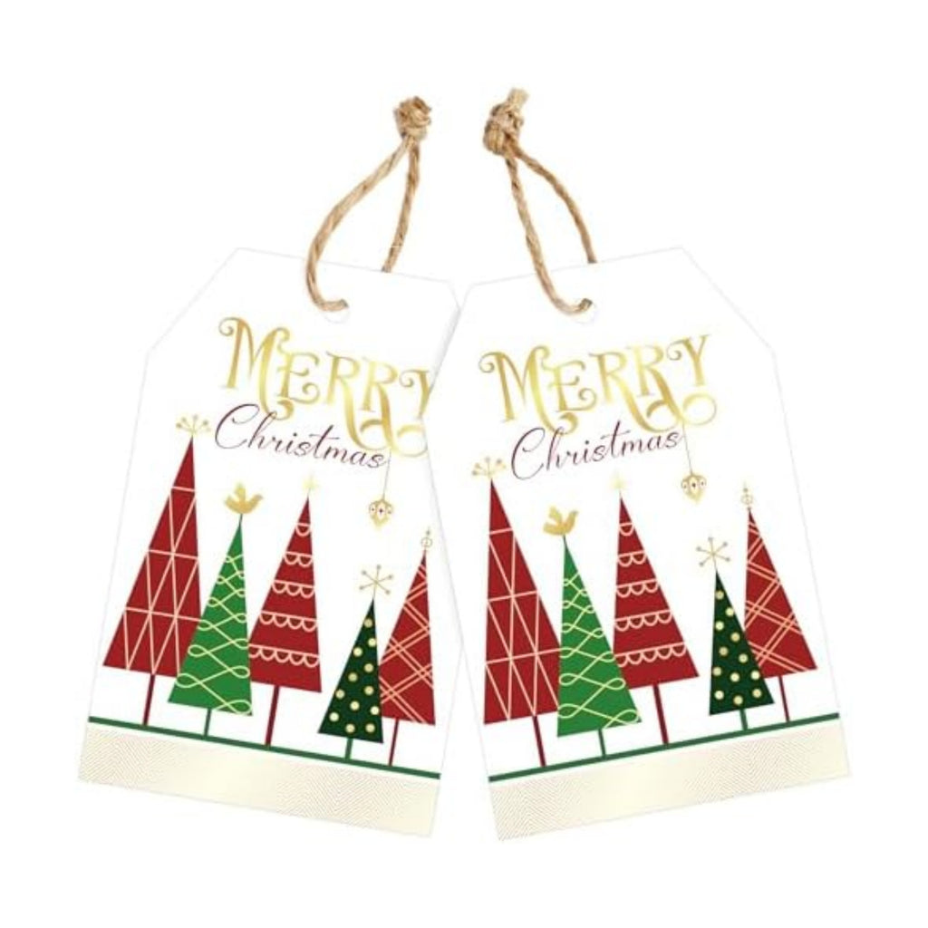 joycraft 50Pcs Merry Christmas Tags with String, Red & Green Christmas Tags