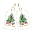 joycraft 50Pcs Merry Christmas Tags with String, Christmas Tree Gift Tags
