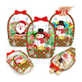 Fuutreo 50 Pcs Christmas Gift Bags, Clear Santa Resealable Plastic Pouches