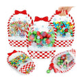 Fuutreo 50 Pcs Winter Gift Bags, Clear Snowflake Resealable Plastic Pouches
