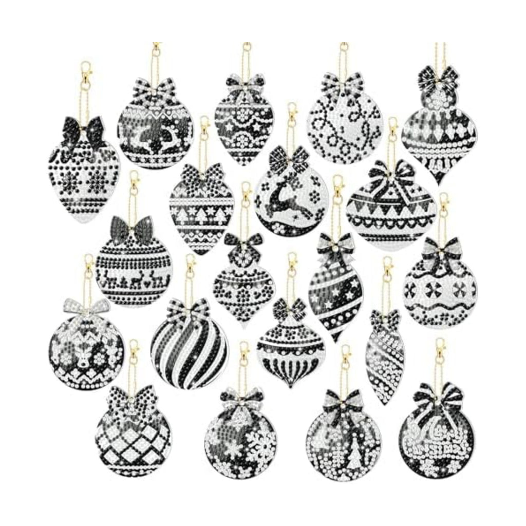 Tondiamo 20 Pcs Christmas Diamond Art Kits 5D DIY Diamond Painting Keychain