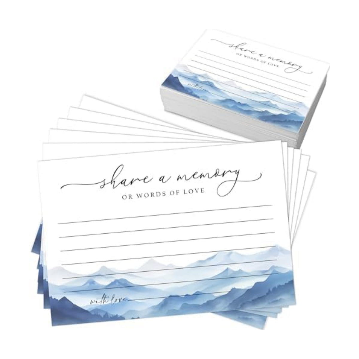 Share A Memory Cards for Celebration Of Life - Set of 50 Memorial Cards for Weddings, Anniversaries, Memorials, Funerals, Birthdays, Graduation, Retirement, Going Away -A05