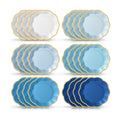 72 Pcs Blue Paper Plates 9 Inch Disposable