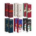 Xylitic 12 Pack Christmas Wine Bags Bulk with Handles, Holiday Wine Gift Bags for Bottles, Birthday Xmas Party Supplies, Drinkers Present (4.7” x 3.5” x 14”)