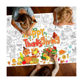 Thanksgiving Coloring Poster/Tablecloth,Giant Paper Coloring Games