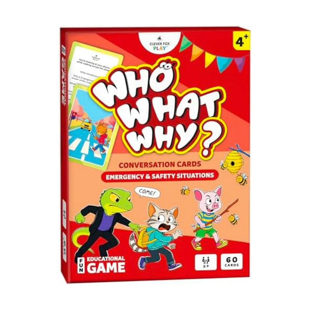 Who What Why Safety Conversation Cards for Kids, SEL Game, Ages 4+