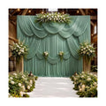 50ftx10ft Wrinkle Free Sage Green Backdrop Curtains for Parties, Polyester Green Photo Backdrop Drapes 10 Panels 5x10ft for Wedding Birthday Baby Shower Photography Background