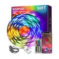 KSIPZE Led Lights for Bedroom 50ft Led Strip Lights with Remote App Control
