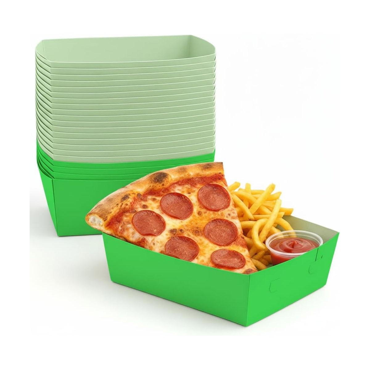 25 Pcs Paper Food Tray 4 lb Large Food Boats Nacho Plates
