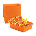 25 Pcs Paper Food Tray 4 lb Large Food Boats Nacho Plates Disposable Serving Snack Trays Large Paper Trays Boat for Nachos, Hotdogs, Tacos, Fries (Orange)