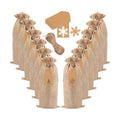 JOICEE 12 Pcs Burlap Wine Bags Christmas Wine Bottle Gift Bags