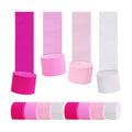 BEISHIDA 8 Rolls Hot Pink White Crepe Paper Streamers for Valentines Wedding Engagement Romantic Cat Theme Party Decorations Mother's Day Birthday Baby Shower DIY Craft Paper (1.8 Inch x 82 Ft/Roll)