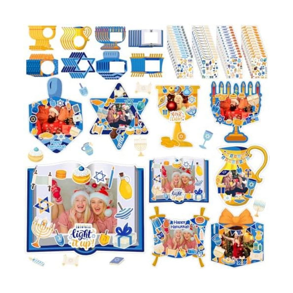 Jetec 48 Sets Hanukkah Picture Frame Craft Kits with Stickers