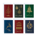 Crtiin 240 Set Christmas Cards 2026 Gold Foil Christmas Greeting Cards Bulk