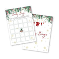 Christmas Baby Shower Games - 25 Pcs Baby Bingo Cards - Christmas Gender Reveal Games - Winter Party Decorations Favors Supplies -A06