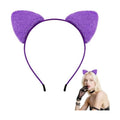 Furry Black Cat Ears Headband Costume Accessories Women Halloween Cosplay