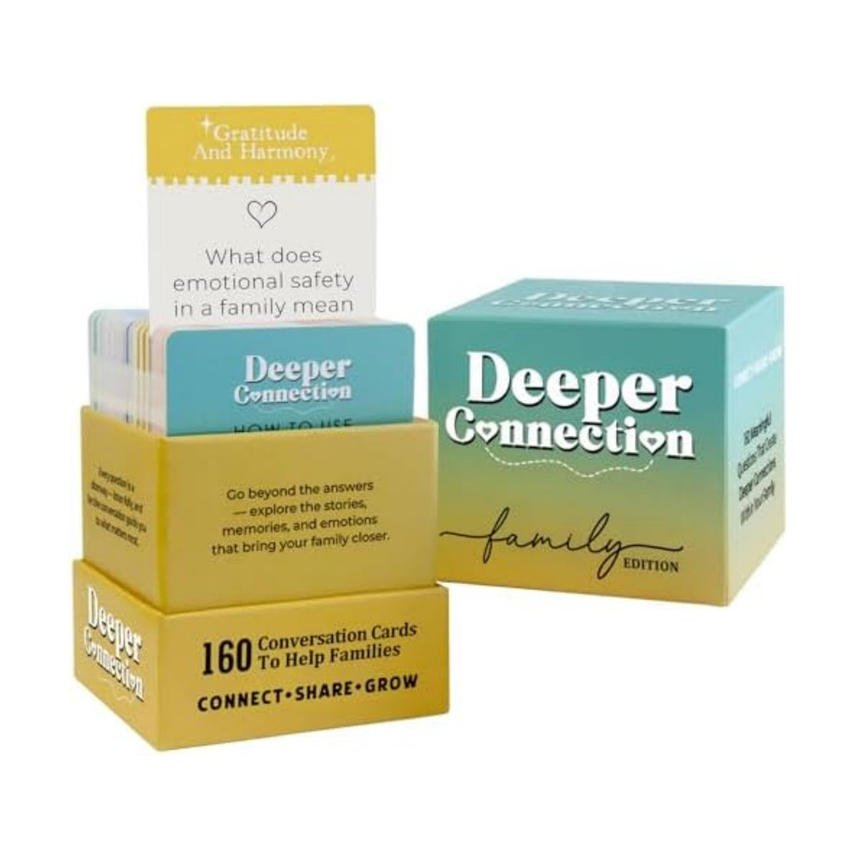 160 Conversation Cards, Family Edition, Meaningful Talk for Family Dinners