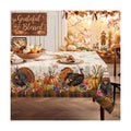 Thanksgiving Plaid Tablecloth Rectangle 60 x 84 Inch, Stain Resistant Machine Washable Fabric Polyester Turkey Harvest Tablecloths Rectangular Thanksgiving Table Cloth Rectangle Table Cover