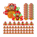 Sotiff 48 Sets Thanksgiving Football Turkey Figurines 3D Miniature Toys