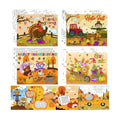 Thanksgiving Coloring Placemats - 16 Set Double-Sided Turkey Table Mat Thanksgiving Disposable Paper Placemats Fall Thanks Giving Activities Arts and Crafts Game for Party Favors