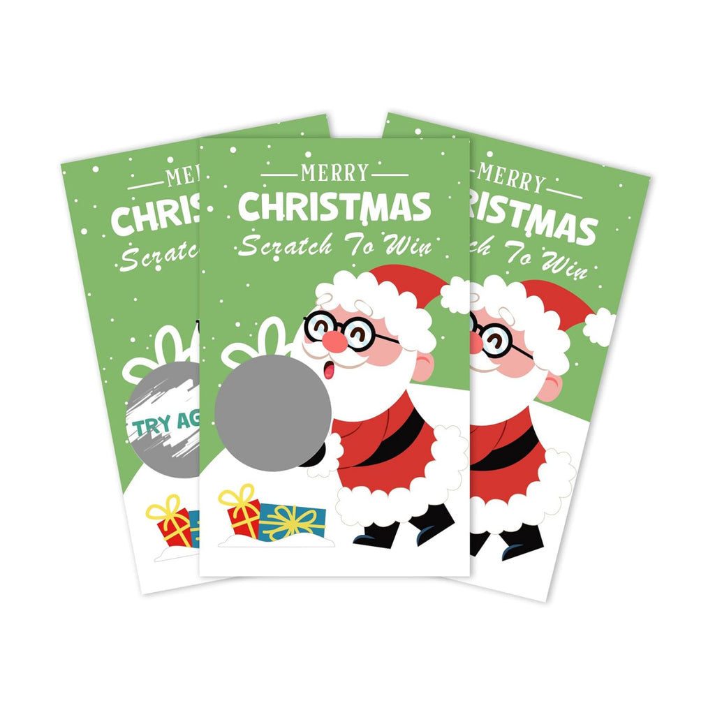 ZIIUFRN 40 Pcs Santa Christmas Scratch Off Cards with Stickers, Merry Christmas Raffle Tickets for Games Prizes, Xmas Holiday Party Games for Family Party -A01