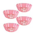 4 Pcs Large halloween candy bowl Trick or Treat Candy Bowl 11.6x4.3 Inch Reusable Plastic Pumpkin Bowl for Halloween Party Decor Supplies (Pink)