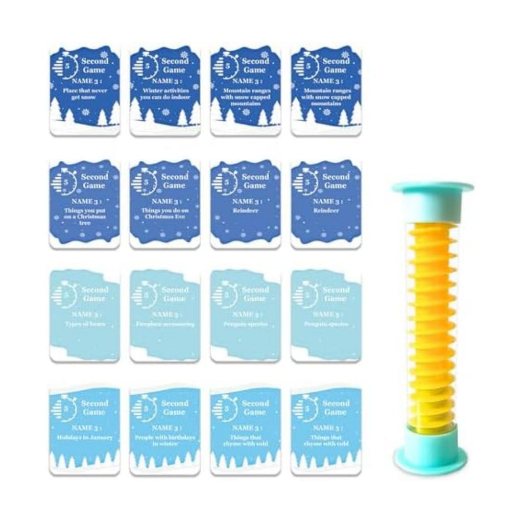 Winter 5 Second Game Cards, 108 Christmas Cards with Timer