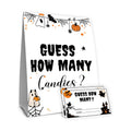 Halloween Party Games Guess How Many Candies,It's A Decoration Full of Fun Festive Atmosphere, 30 Pcs Cards for Halloween Celebration Game,for Office & Family Party Activities